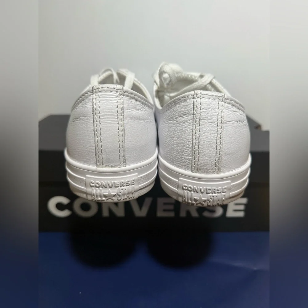 Converse White Canvas Sneakers Low-Top Classic - Picture 6 of 8